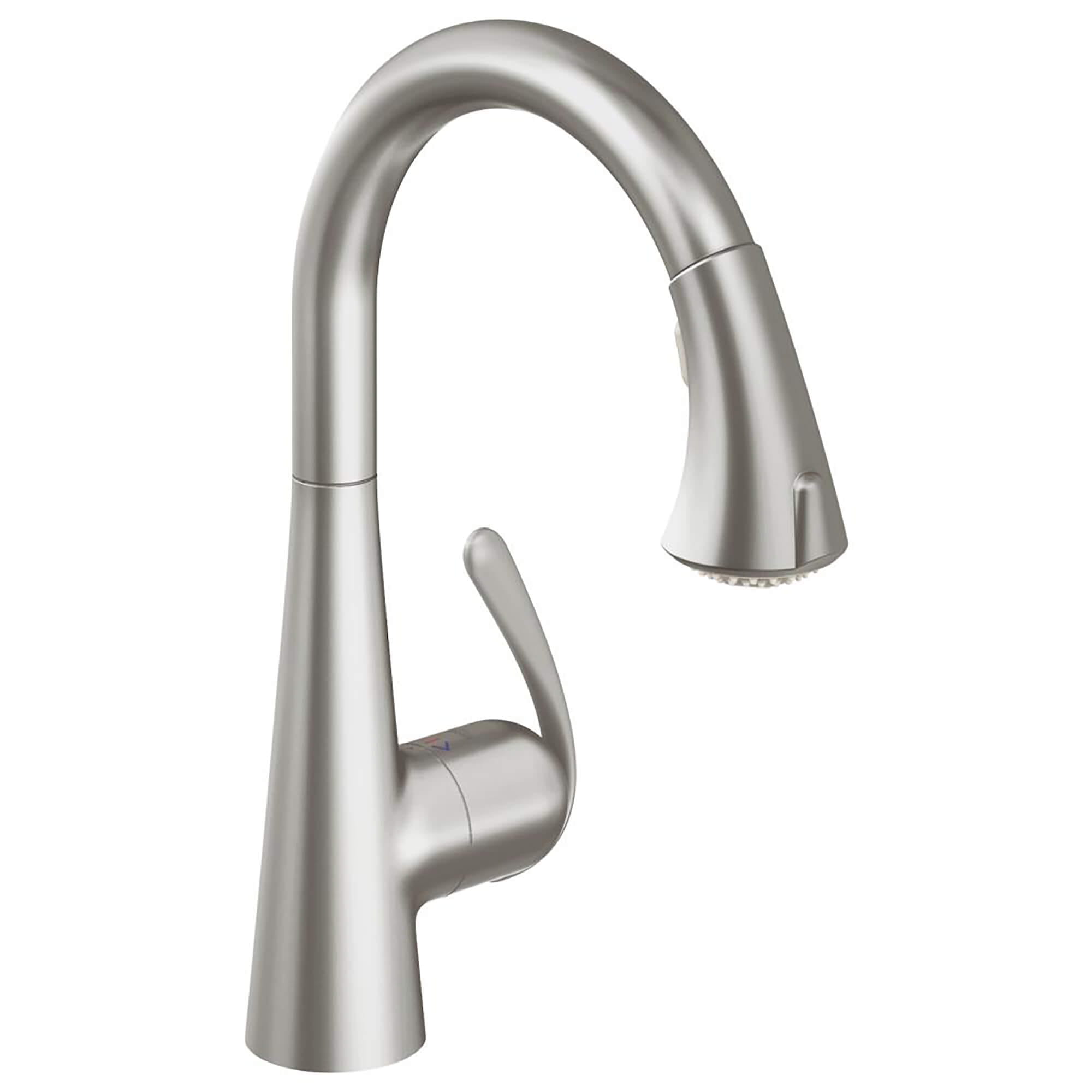SingleHandle Pull Down Kitchen Faucet Dual Spray 1.75 GPM